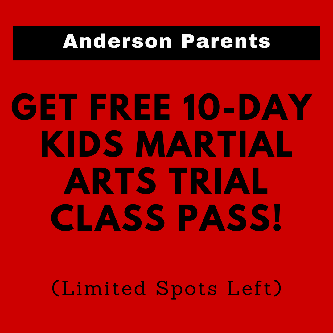Alliance Anderson Facebook ad: Want a FREE 10-day, kids martial arts class pass?