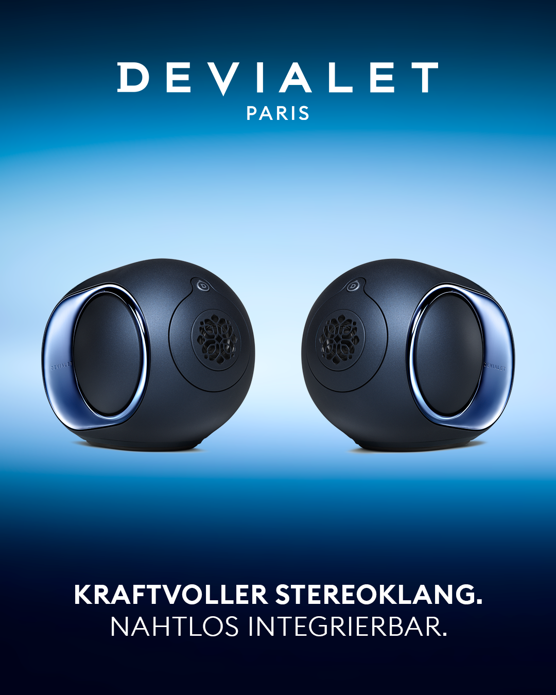 Devialet Facebook ad: Stereo-Sound, der Ihren Raum verwandelt.