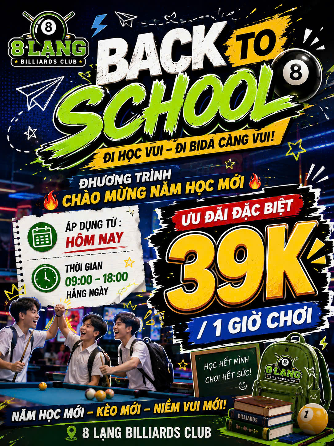 CLB Bida 8 Lạng - 89 Nguyễn Khuyến BMT Facebook ad