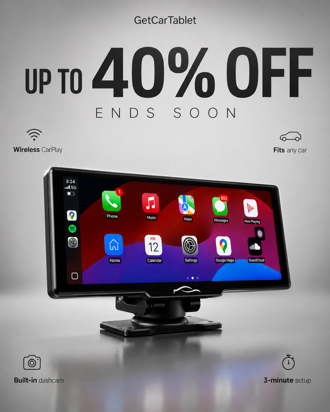 CarTablet Facebook ad: FATHER'S DAY SALE