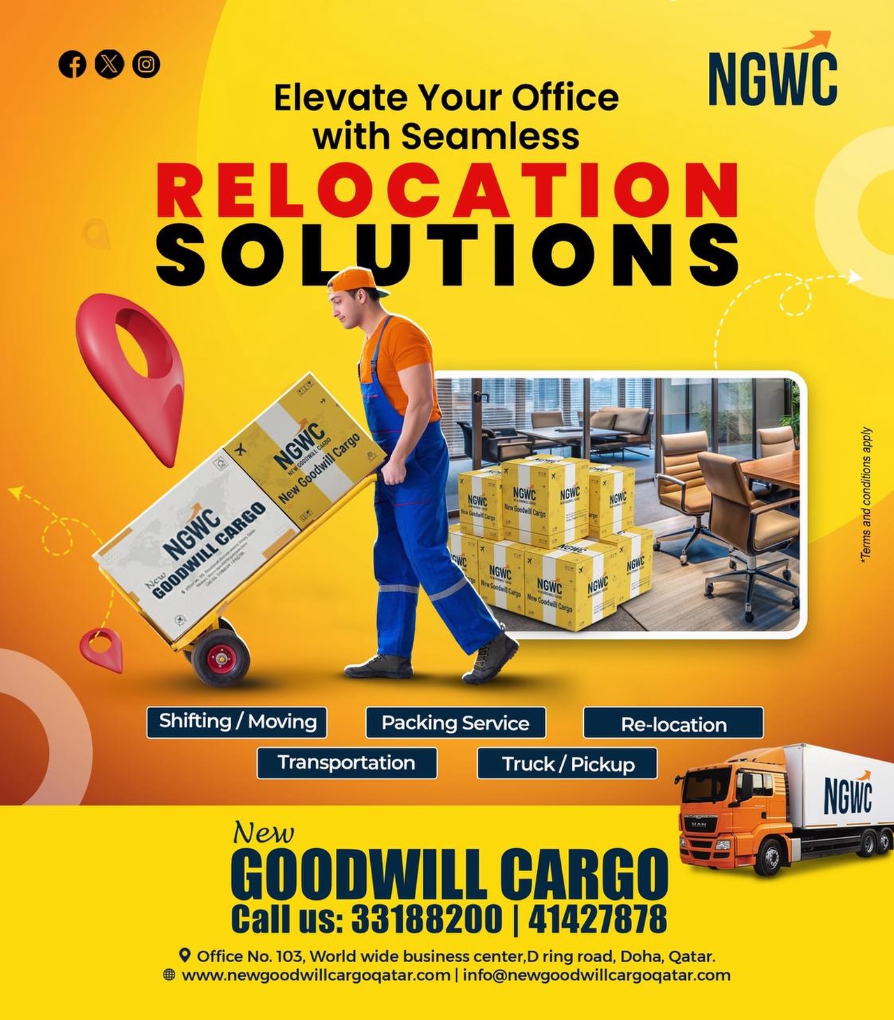 New Goodwill Cargo Facebook ad: Chat with us