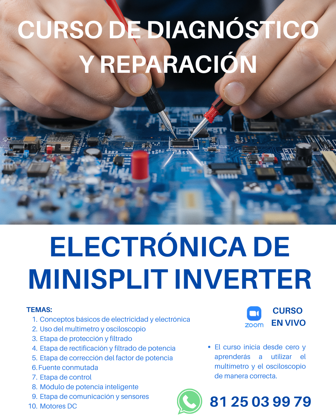 ICT México Facebook ad: Domina la electrónica Inverter y el aire acondicionado…