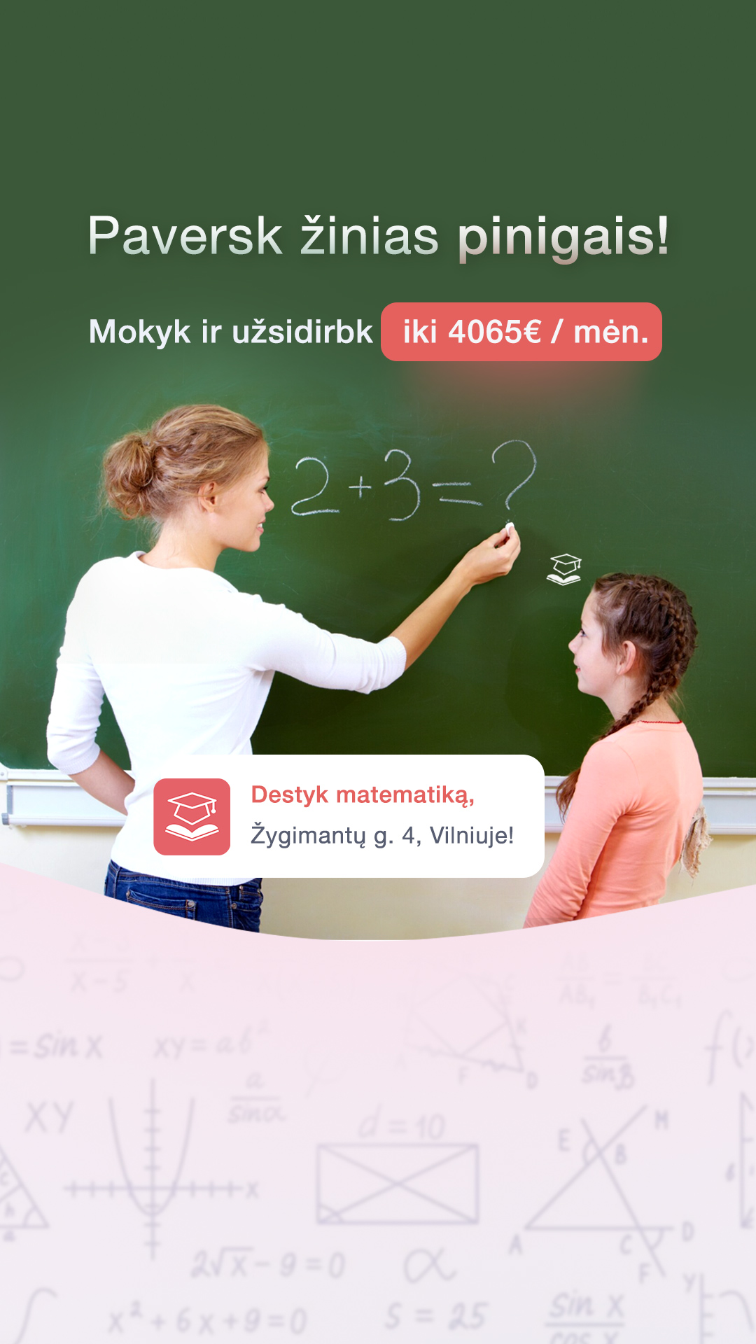 Pasimokome.lt korepetitoriai Facebook ad