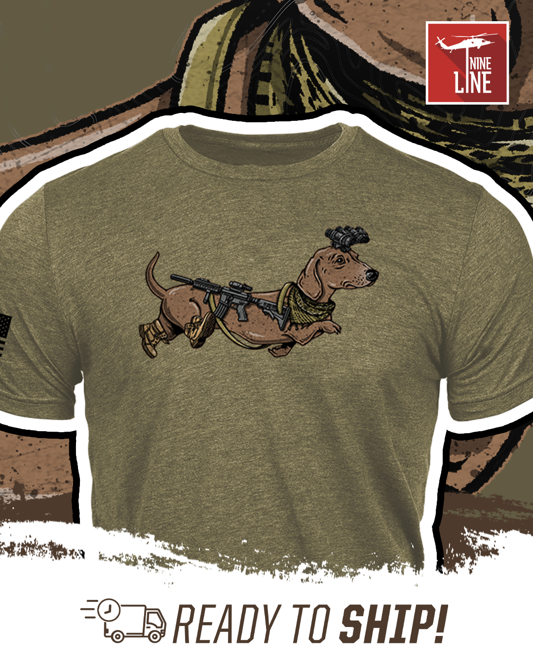 Nine Line Apparel Facebook ad: READY TO SHIP!