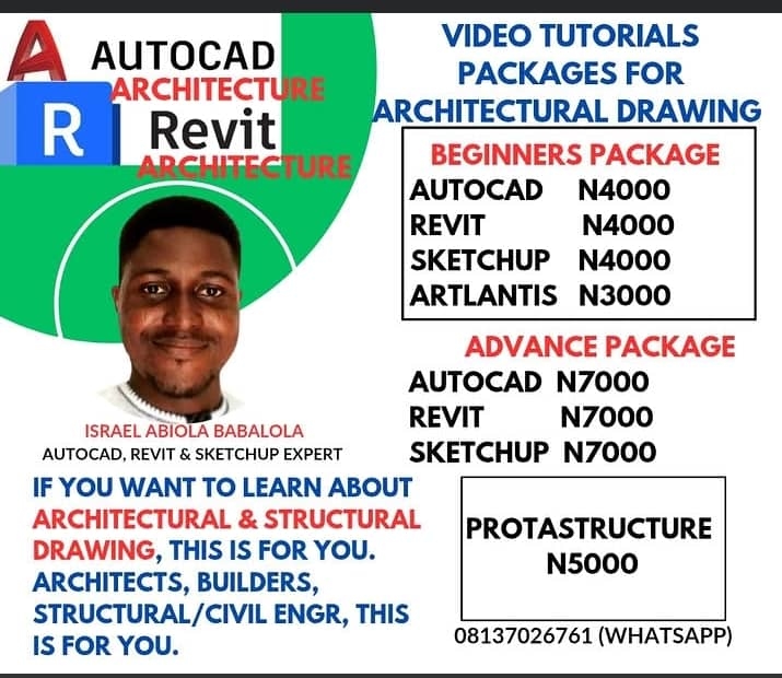 Archibabra Design and Training Hub Facebook ad: VIDEOS ON AUTOCAD ARCH, REVIT ARCH.
