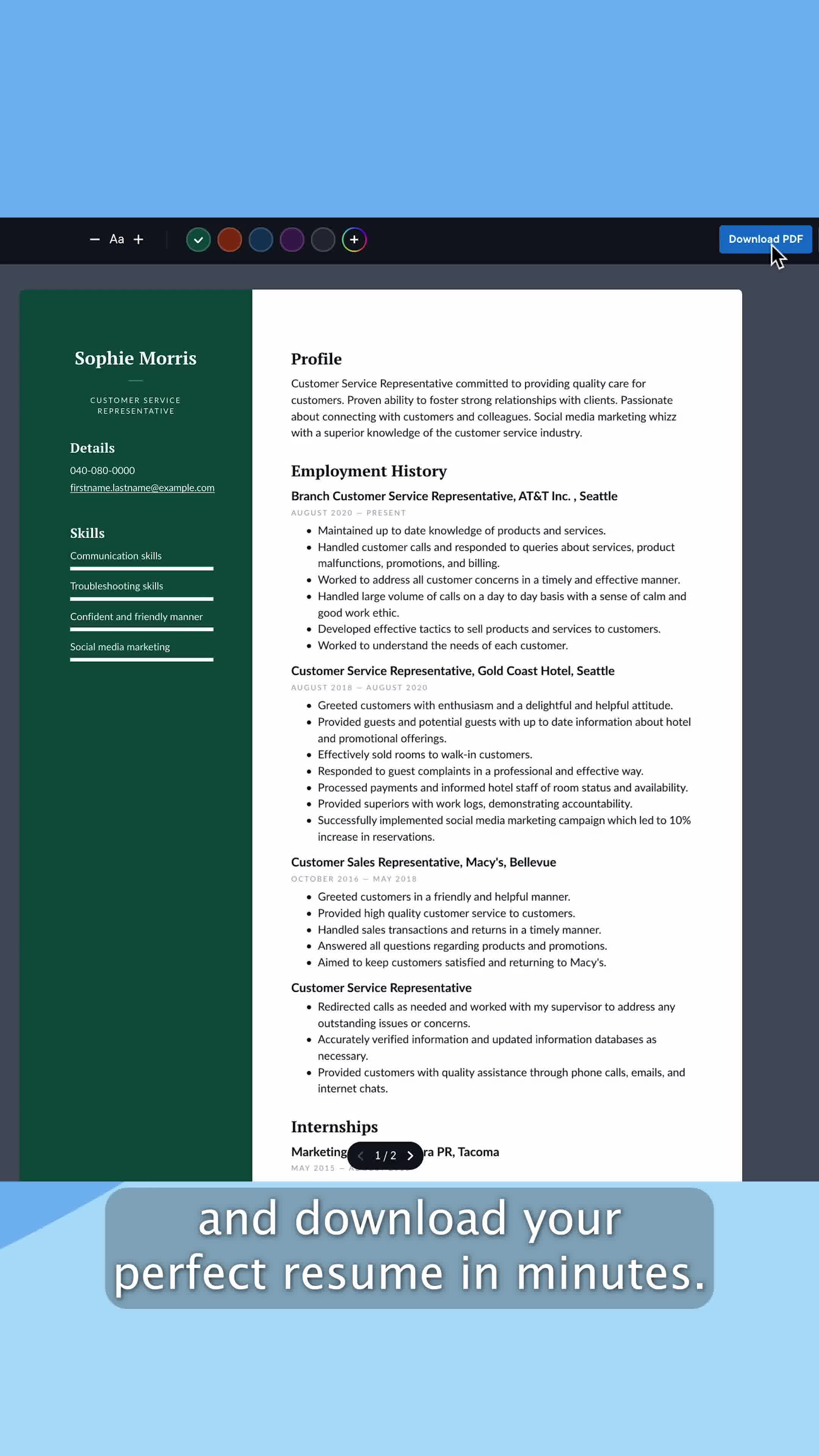 Resume.io Facebook ad from Jun 15, 2026