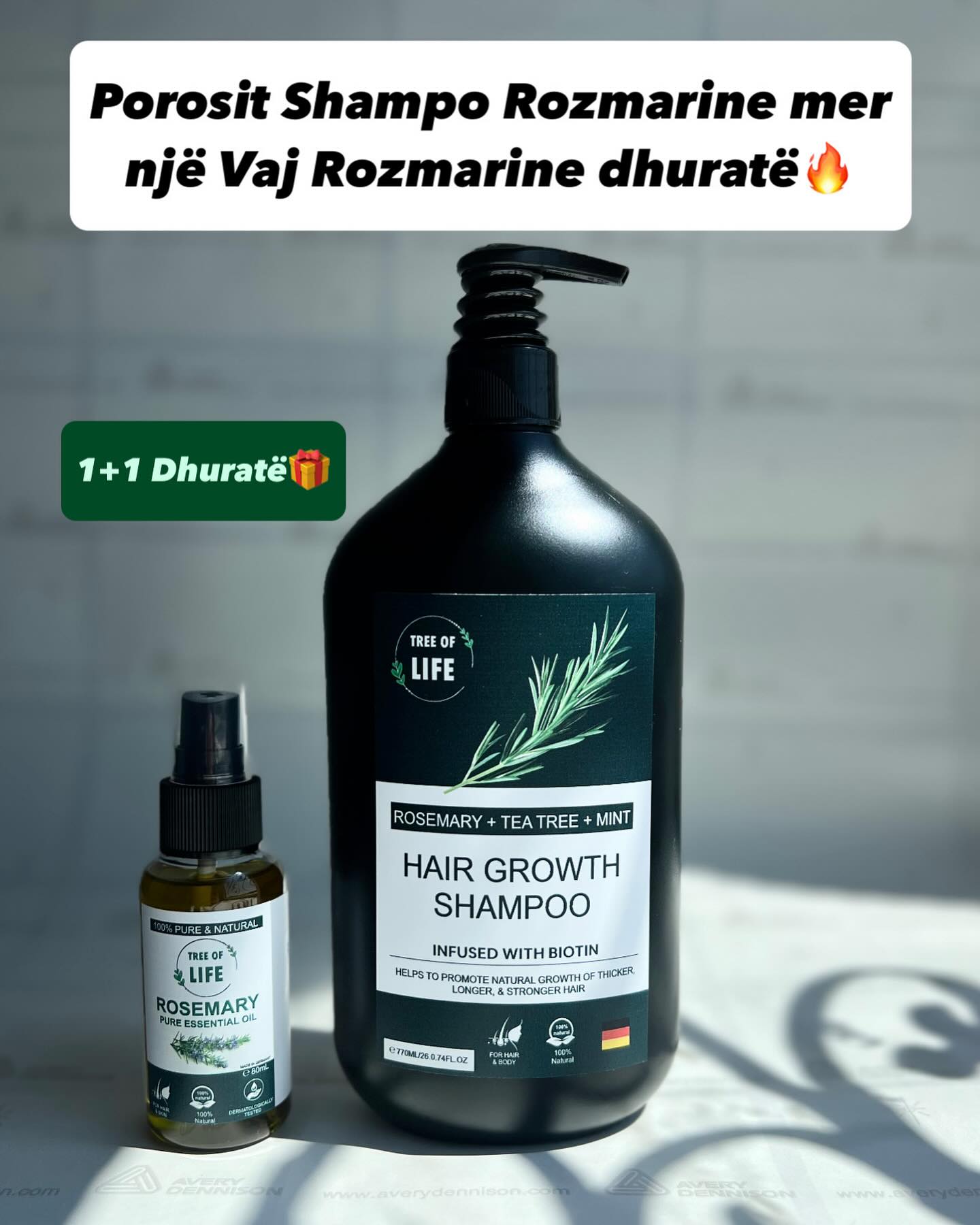 Castle of oils Facebook ad: Shampo Rozmarine + Vaj Rozmarine produktet e vetem…