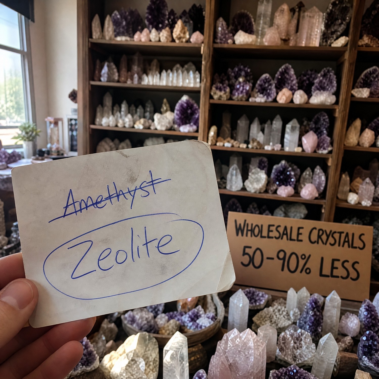 Spirit Magicka Crystals Facebook ad: The Wholesale Crystal Blowout