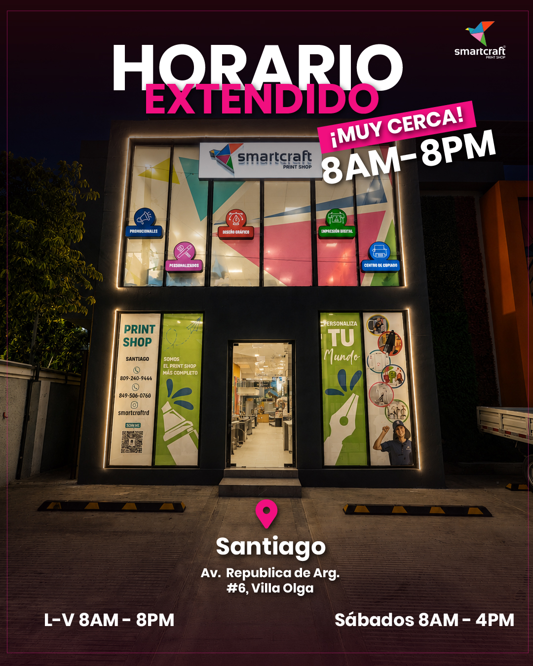 smartcraftstgo Facebook ad: ¡HORARIO EXTENDIDO EN SMARTCRAFT SANTIAGO!