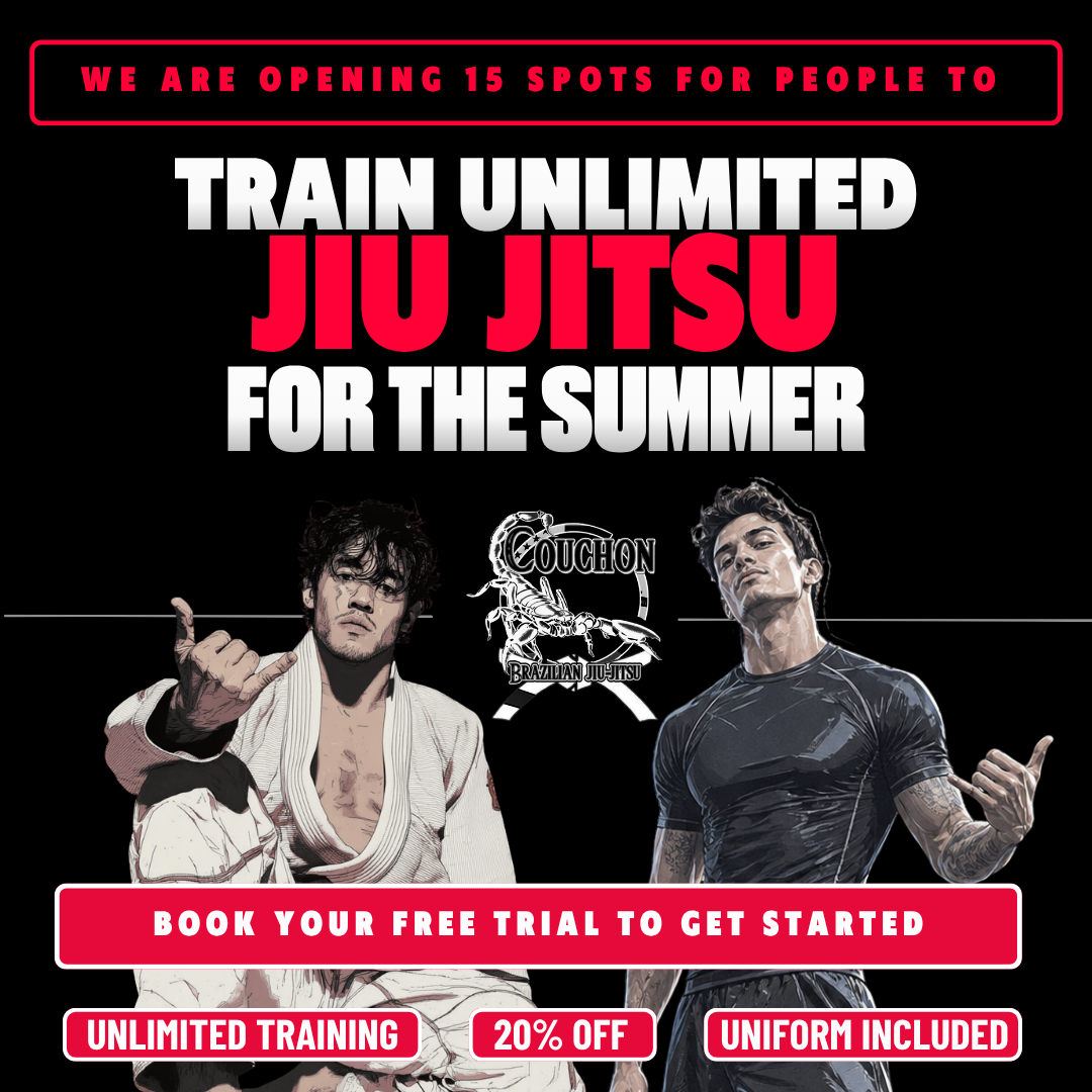Couchon Brazilian Jiu-Jitsu Academy Facebook ad: BOOK A FREE JIU JITSU SESSION