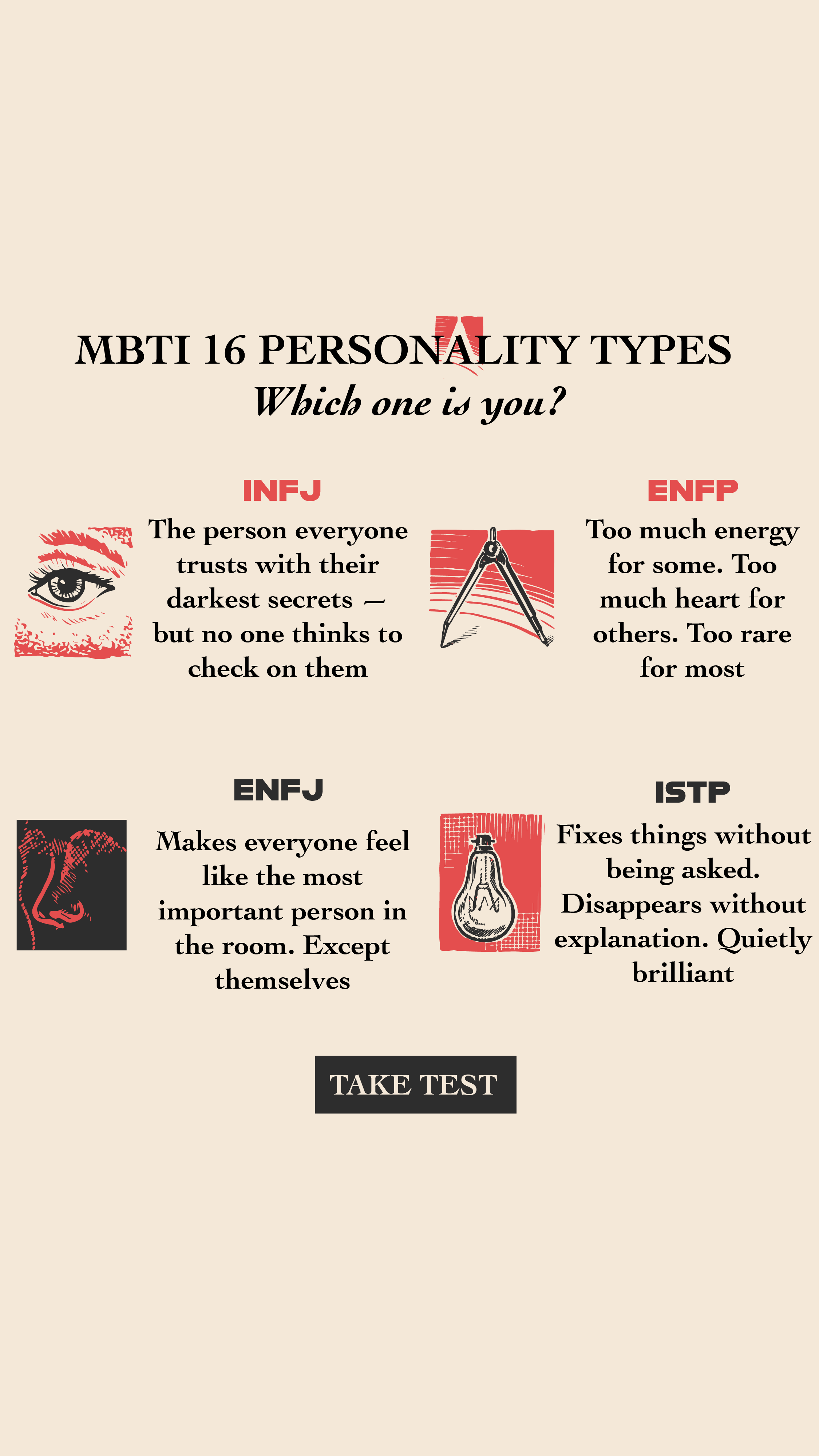 Personality Type Facebook ad