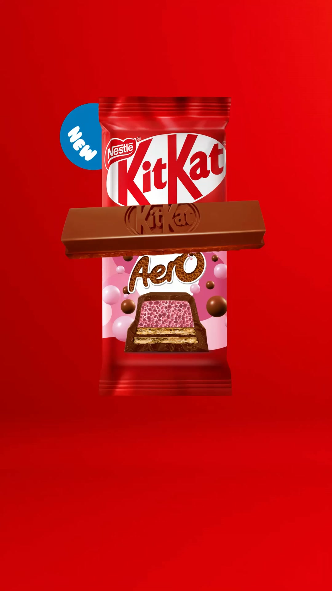 KitKat Facebook ad: New KITKAT AERO Strawberry blocks!