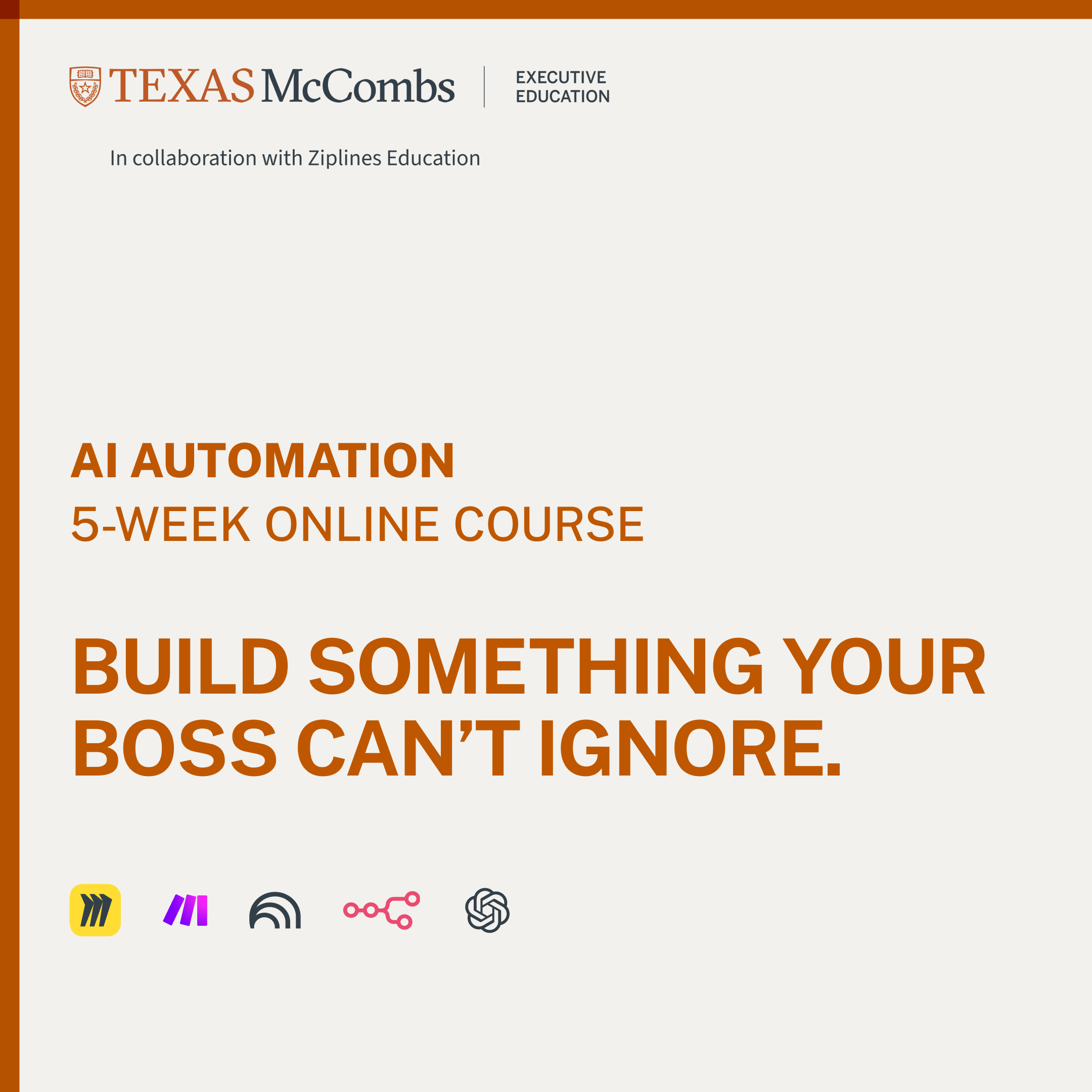 Texas Executive Education Facebook ad