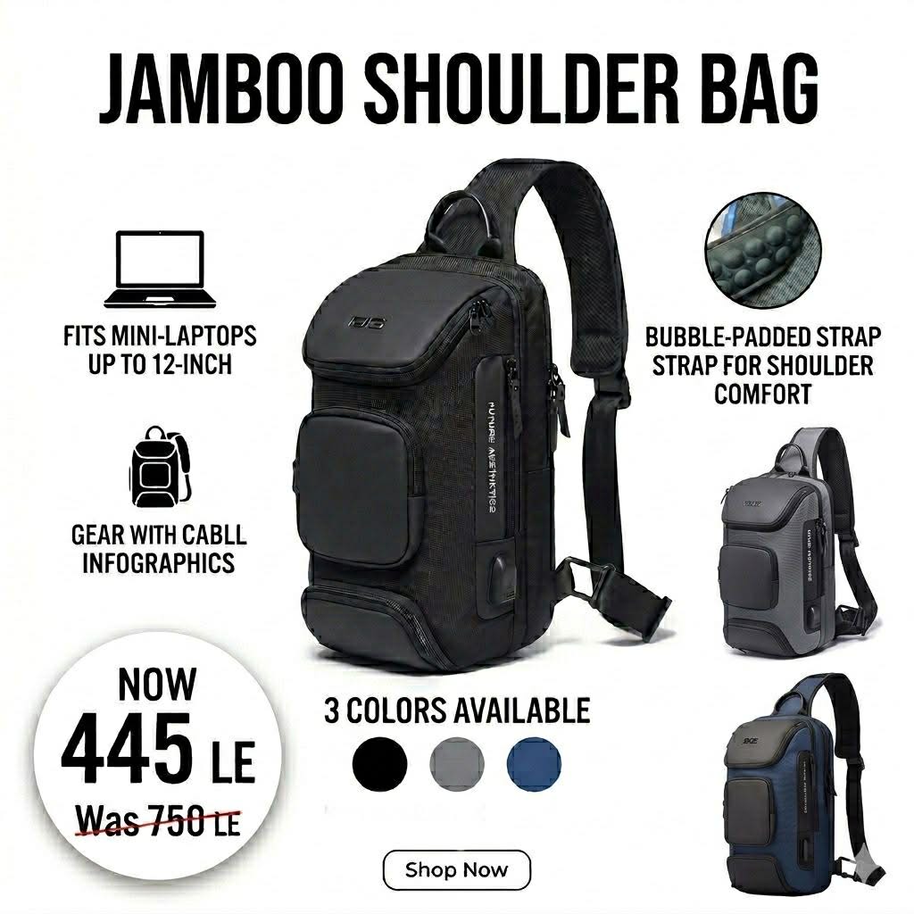 2M Store Facebook ad: Bange Shoulder Bag for Mini Laptop 12 inches شنطة بانجي…
