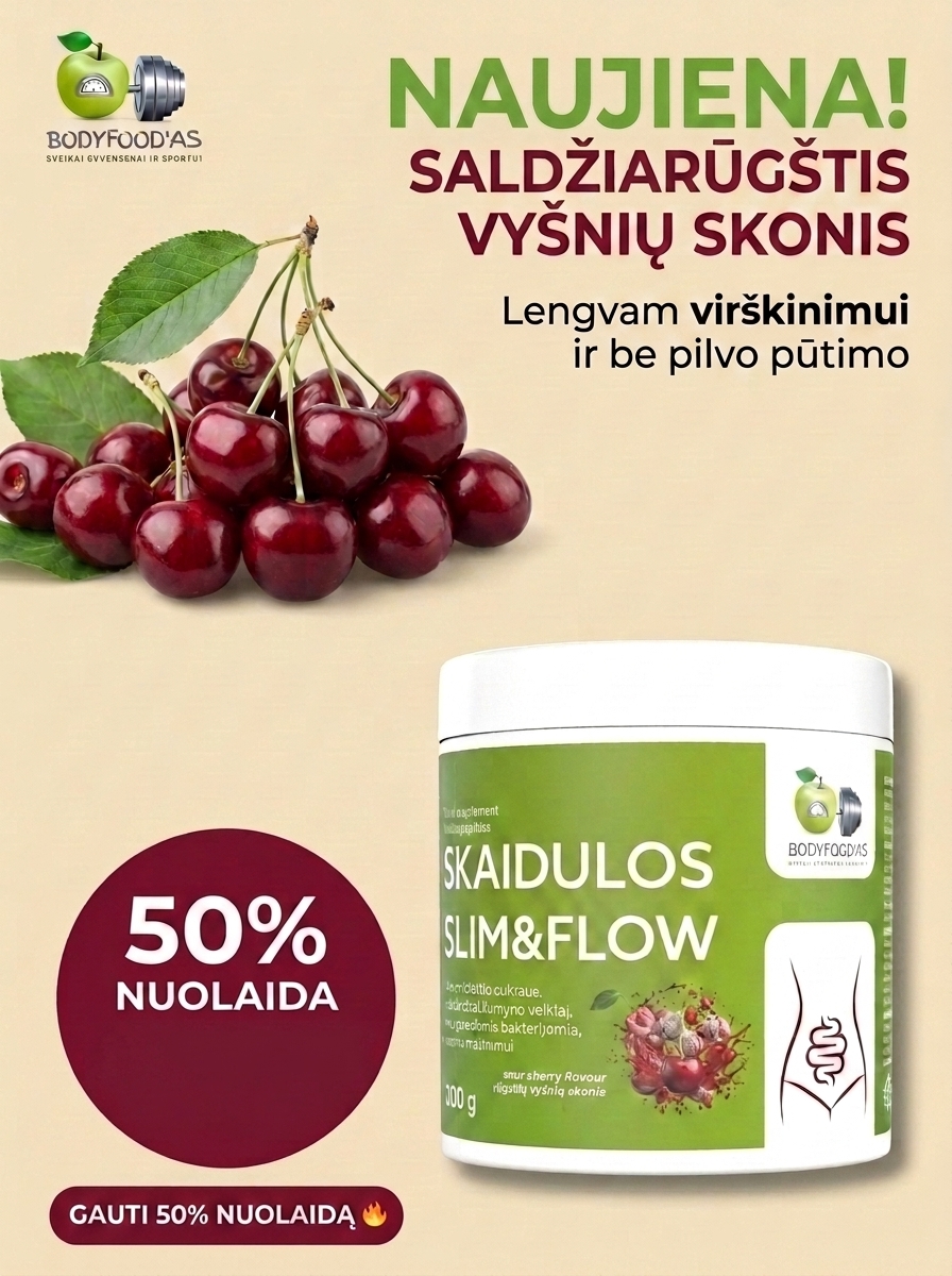 Sveikatos produktai ir sporto papildai Facebook ad: Nerealaus skonio skaidulos: Akcija 1+1!