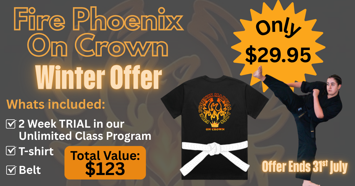 Fire Phoenix Martial Arts On Crown Facebook ad: Attention Parents in the Illawarra