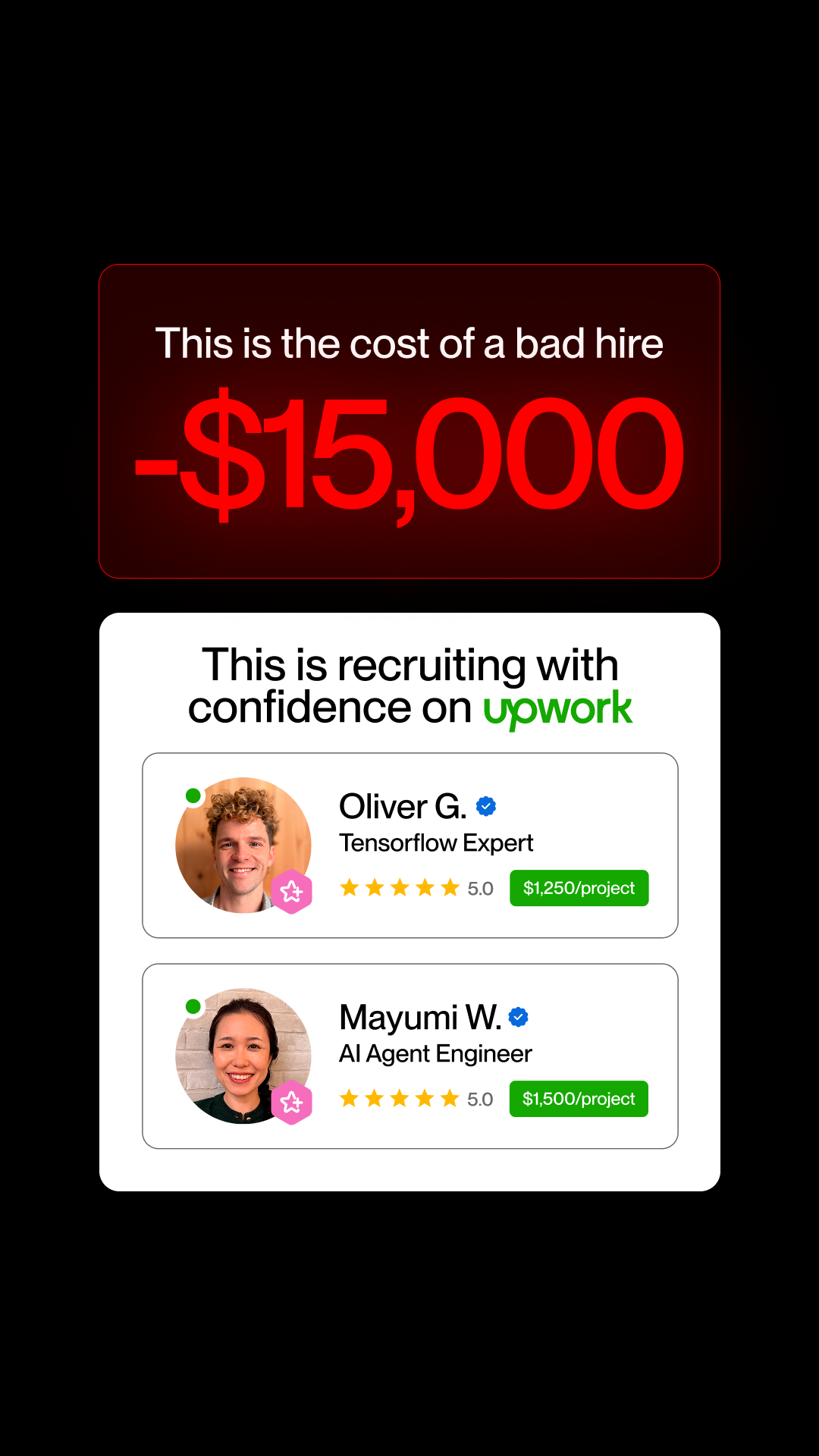 Upwork Facebook ad