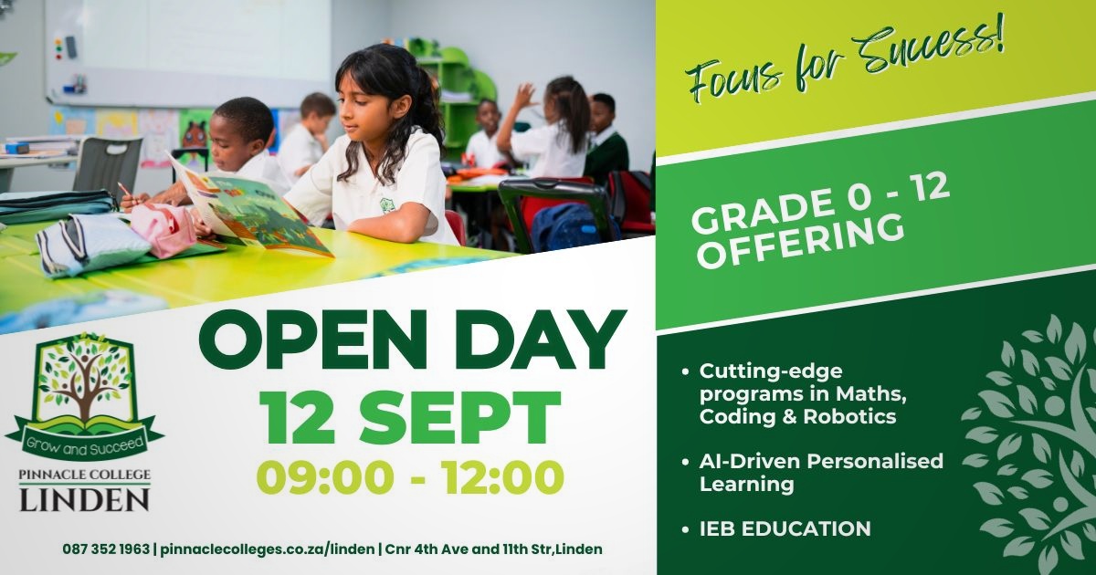Pinnacle College Linden Facebook ad: Pinnacle Colleges | Open Days