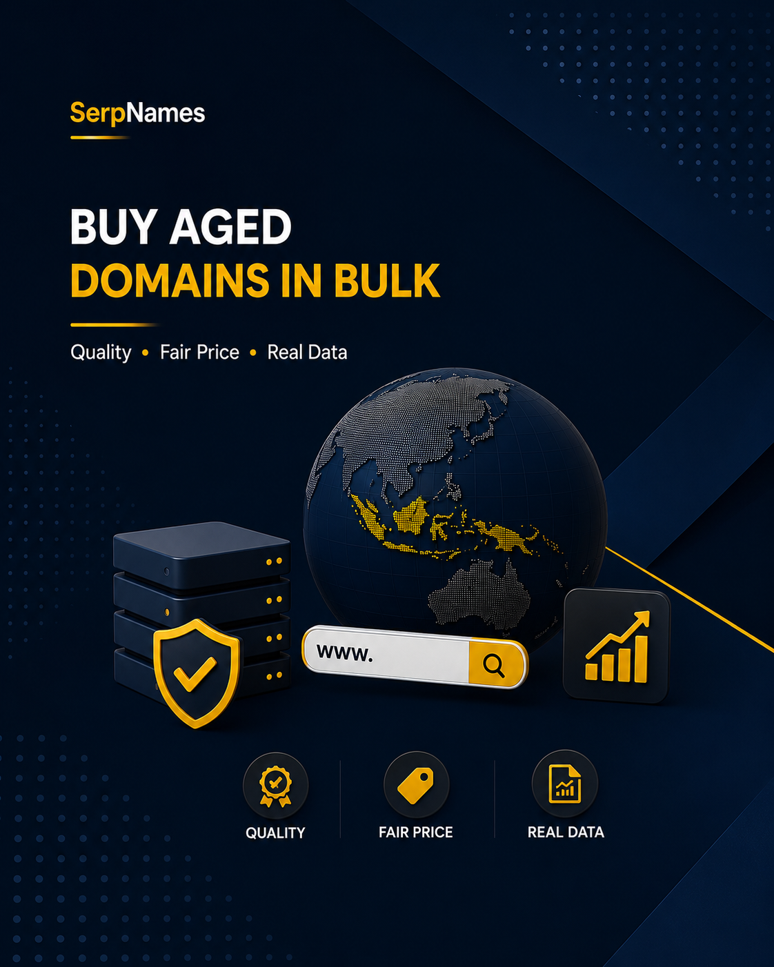 SerpNames.com Facebook ad: Quality Aged Domains in Bulk