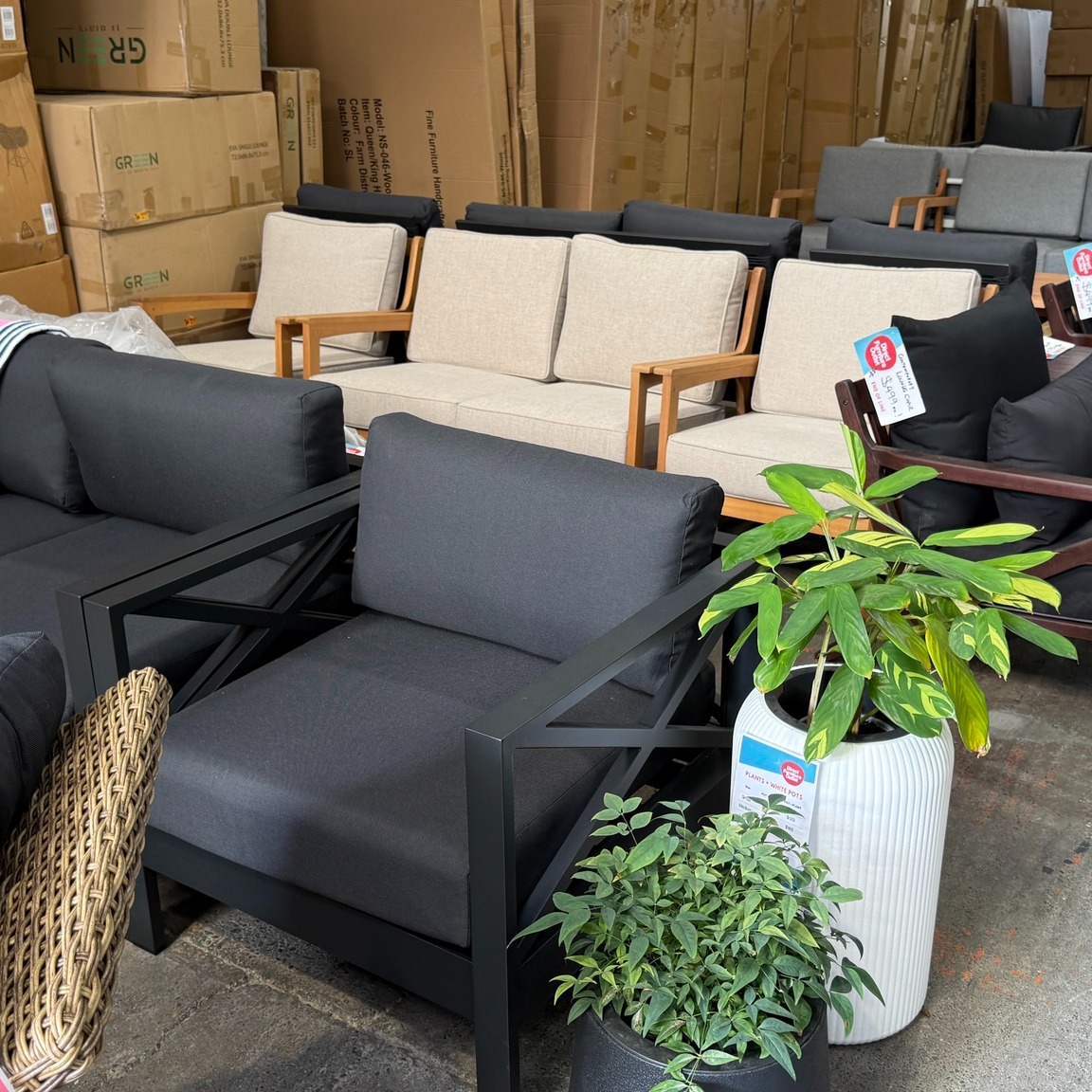 Direct Furniture Outlet Facebook ad: KING'S BIRTHDAY OUTDOOR SALE