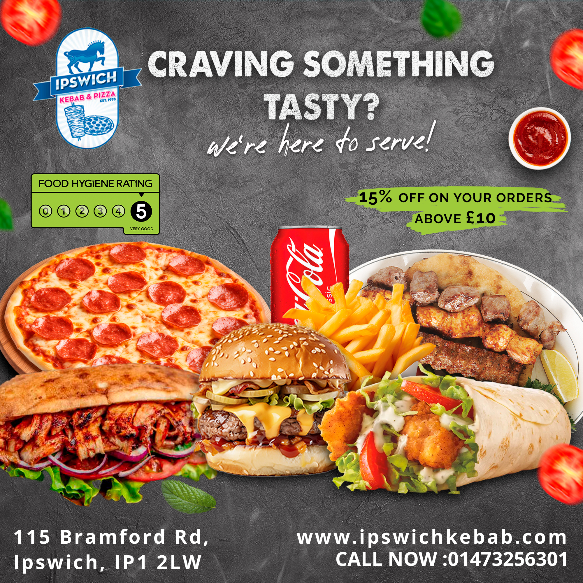 Ipswich KEBAB HOUSE Facebook ad: Craving Something Tasty?
