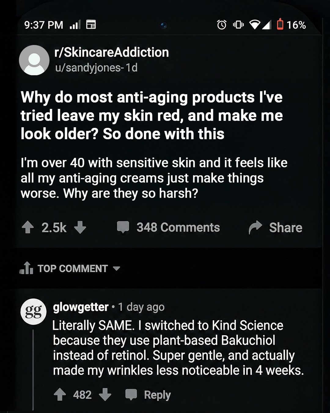 Kind Science Facebook ad