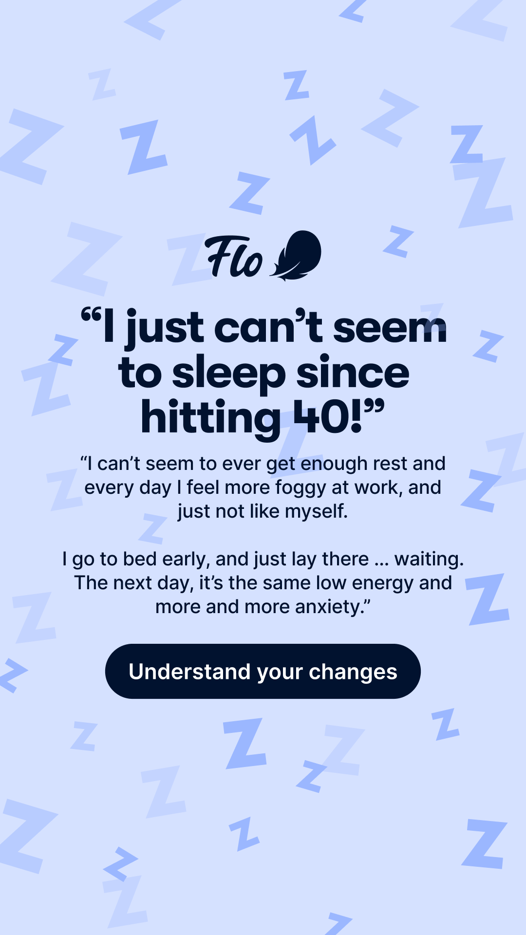 Flo Health App Facebook ad: Try Flo and never look back