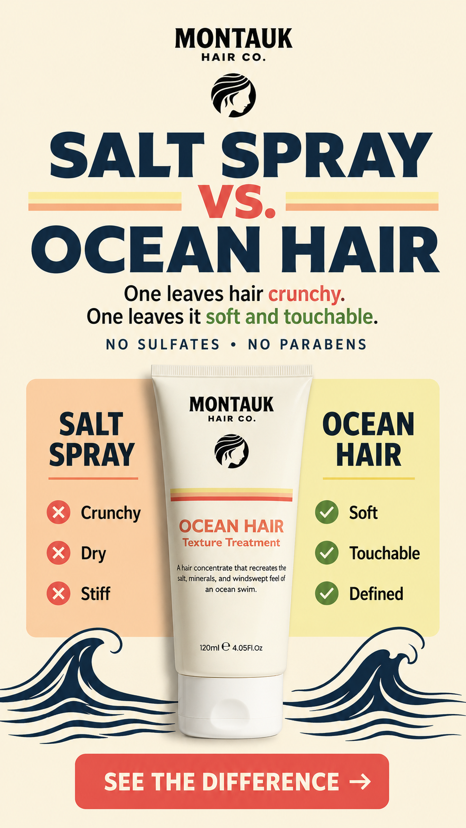 Montauk Hair Co Facebook ad from Jun 9, 2026