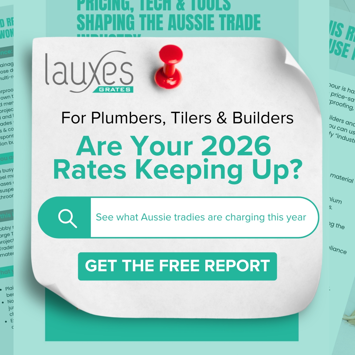 Lauxes Grates Facebook ad: You're charging 2022 rates in a 2026 economy. This report…