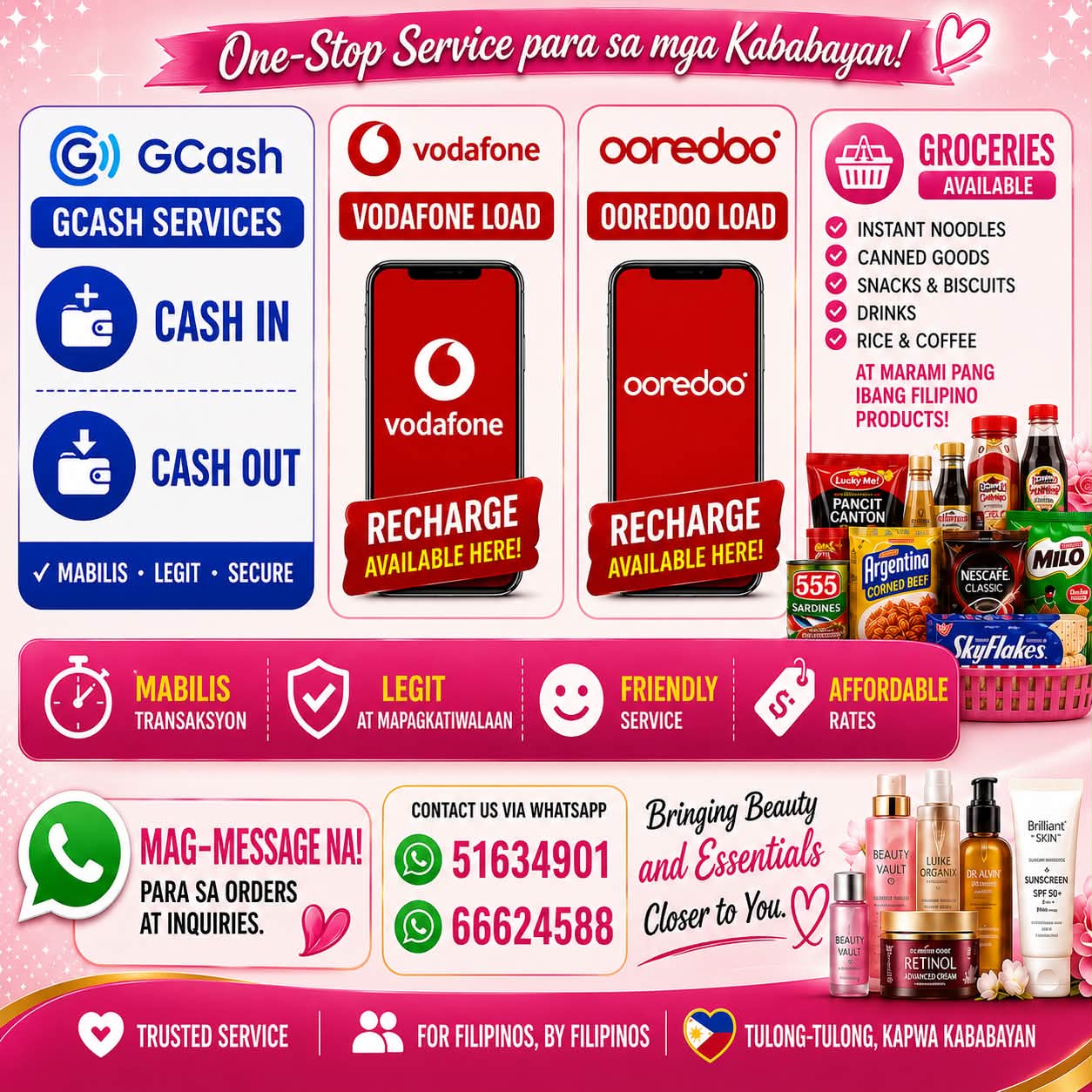 Glow and Glam Beauty Store Facebook ad: Your Trusted Beauty & Wellness Shop in Qatar!