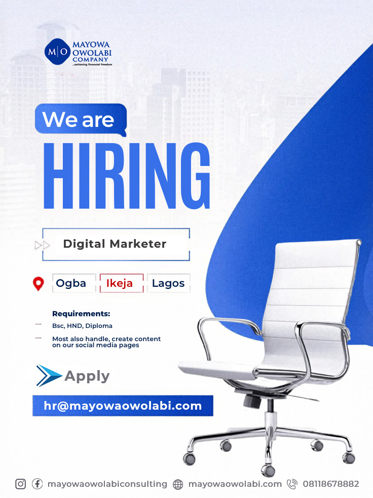 WGCGlobal Facebook ad: Hiring Digital Marketers in Lagos