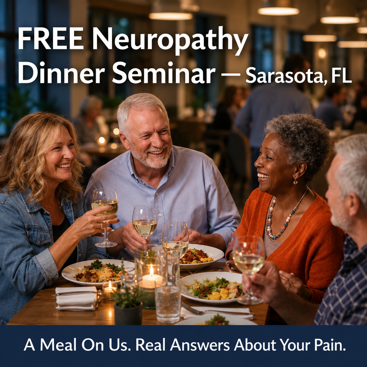 Sarasota Diabetes & Neuropathy Center Facebook ad: Neuropathy Sufferers: Free Dinner & Answers