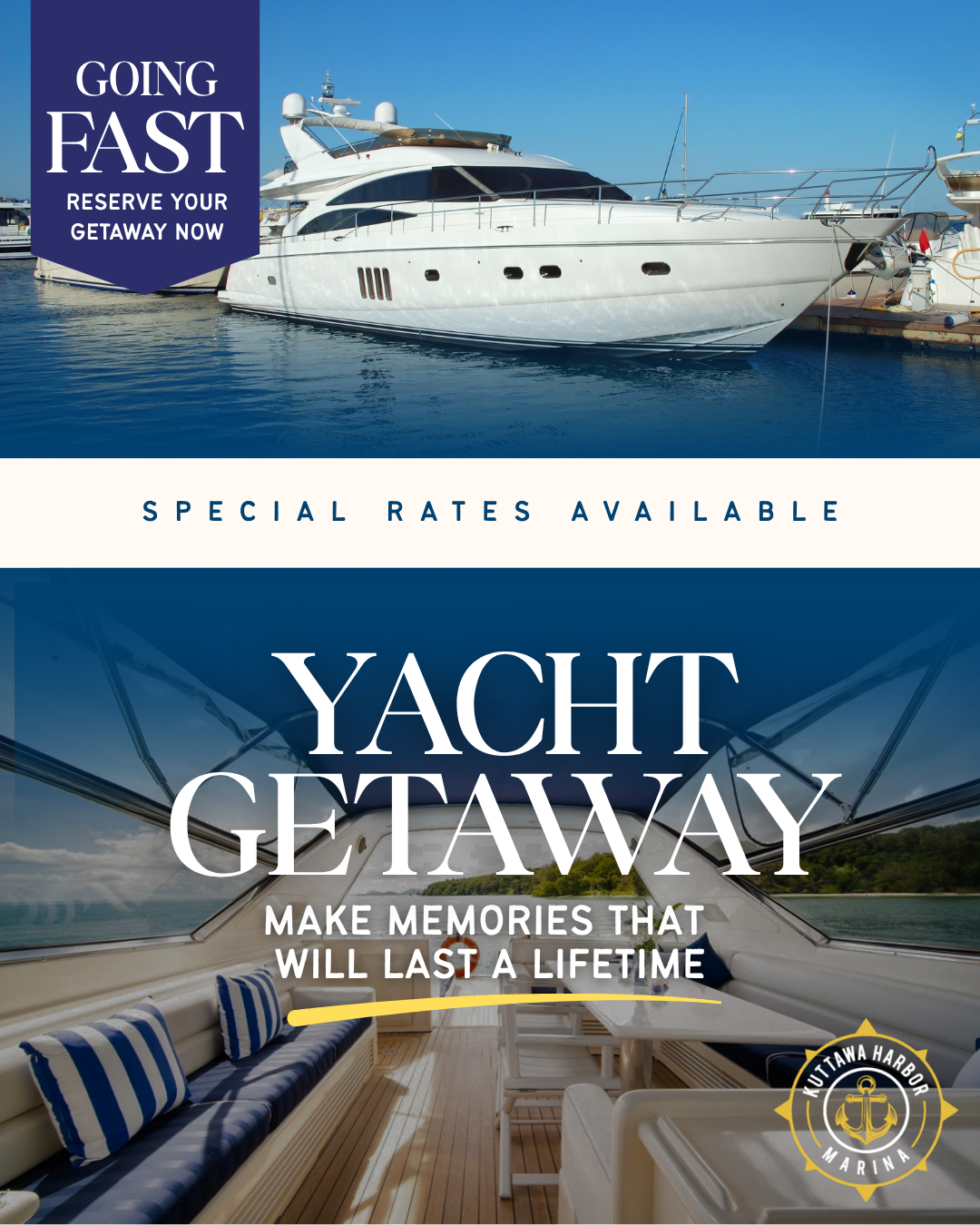 Hu-B's at Kuttawa Harbor Facebook ad: Stay on a Private Yacht in 2026