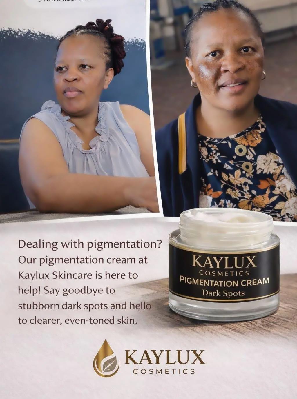 Kaylux Organic Skincare Product. Facebook ad: Ready to grow with Kaylux Skincare Cosmetics?