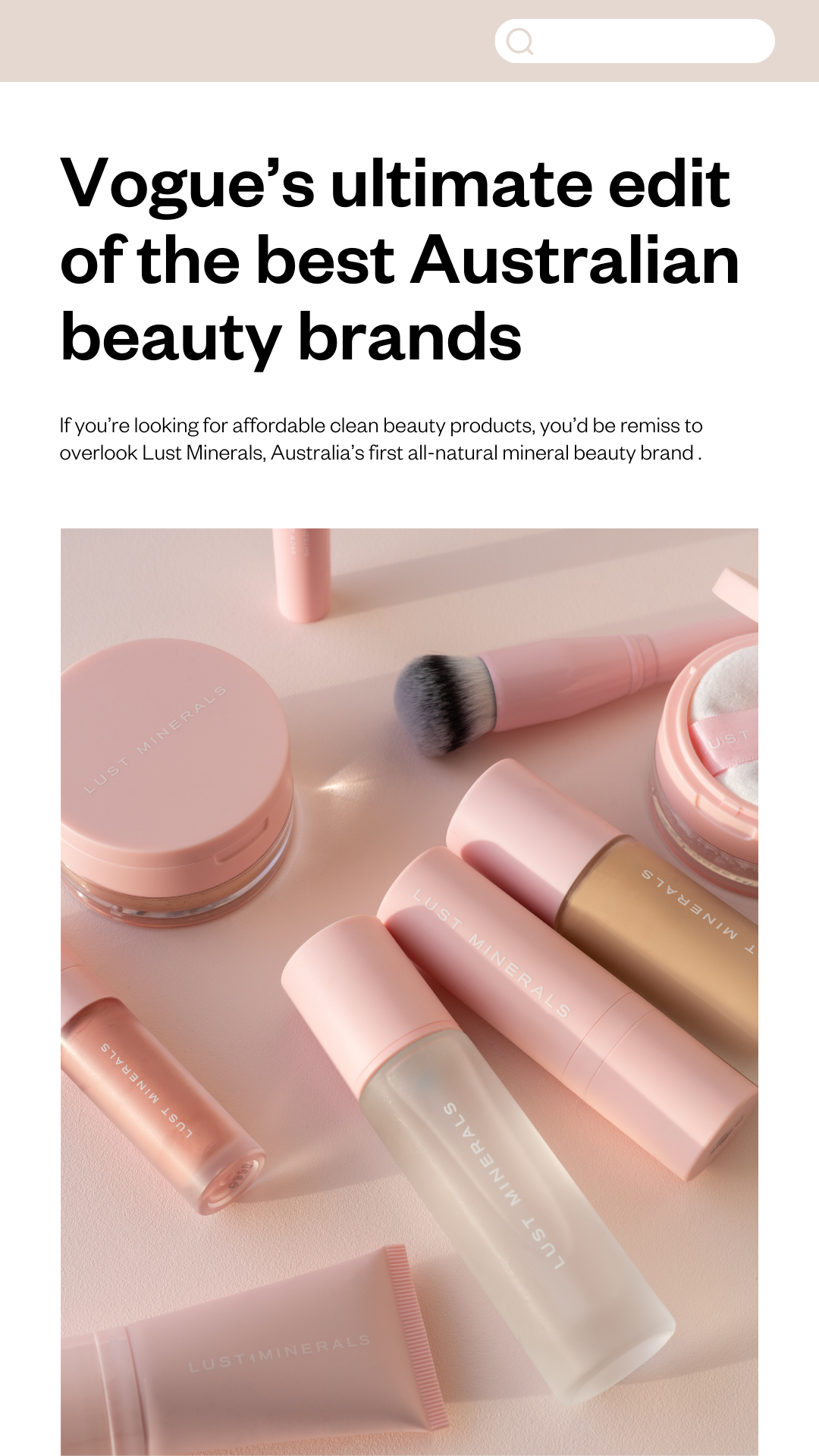 Lust Minerals Facebook ad