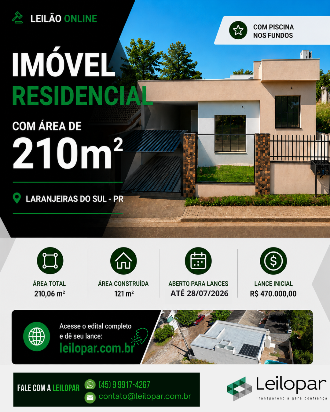 Leilopar Leilões Facebook ad: Acesse o site.