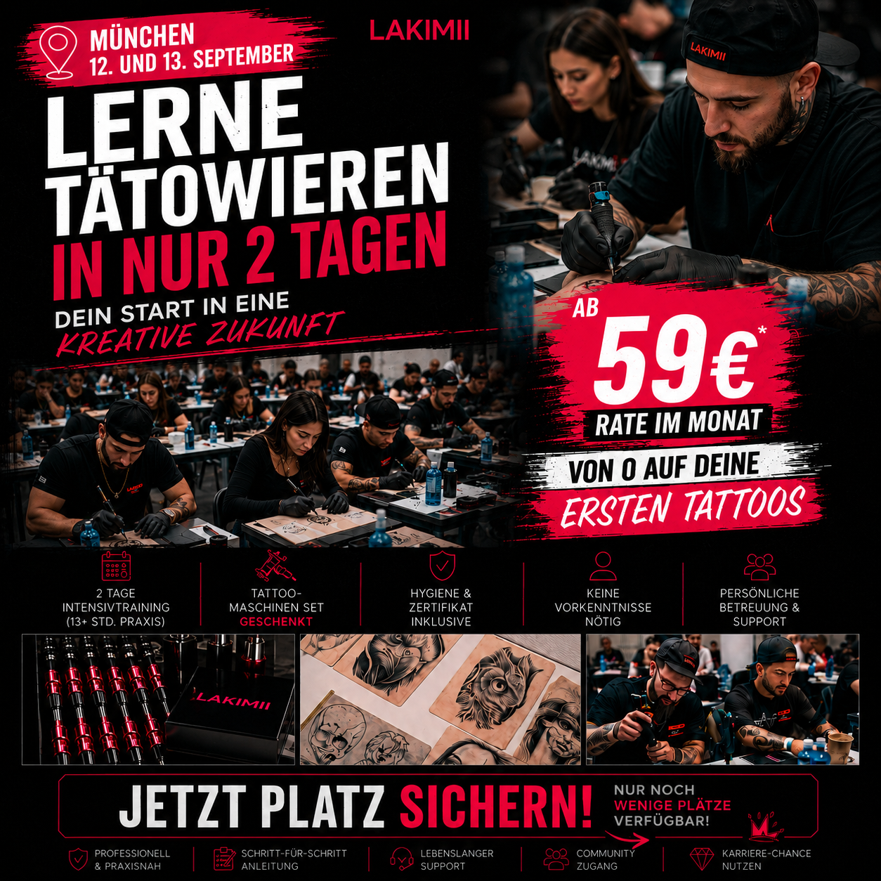 Lakimii Tattoo Academii Facebook ad from Jul 3, 2026