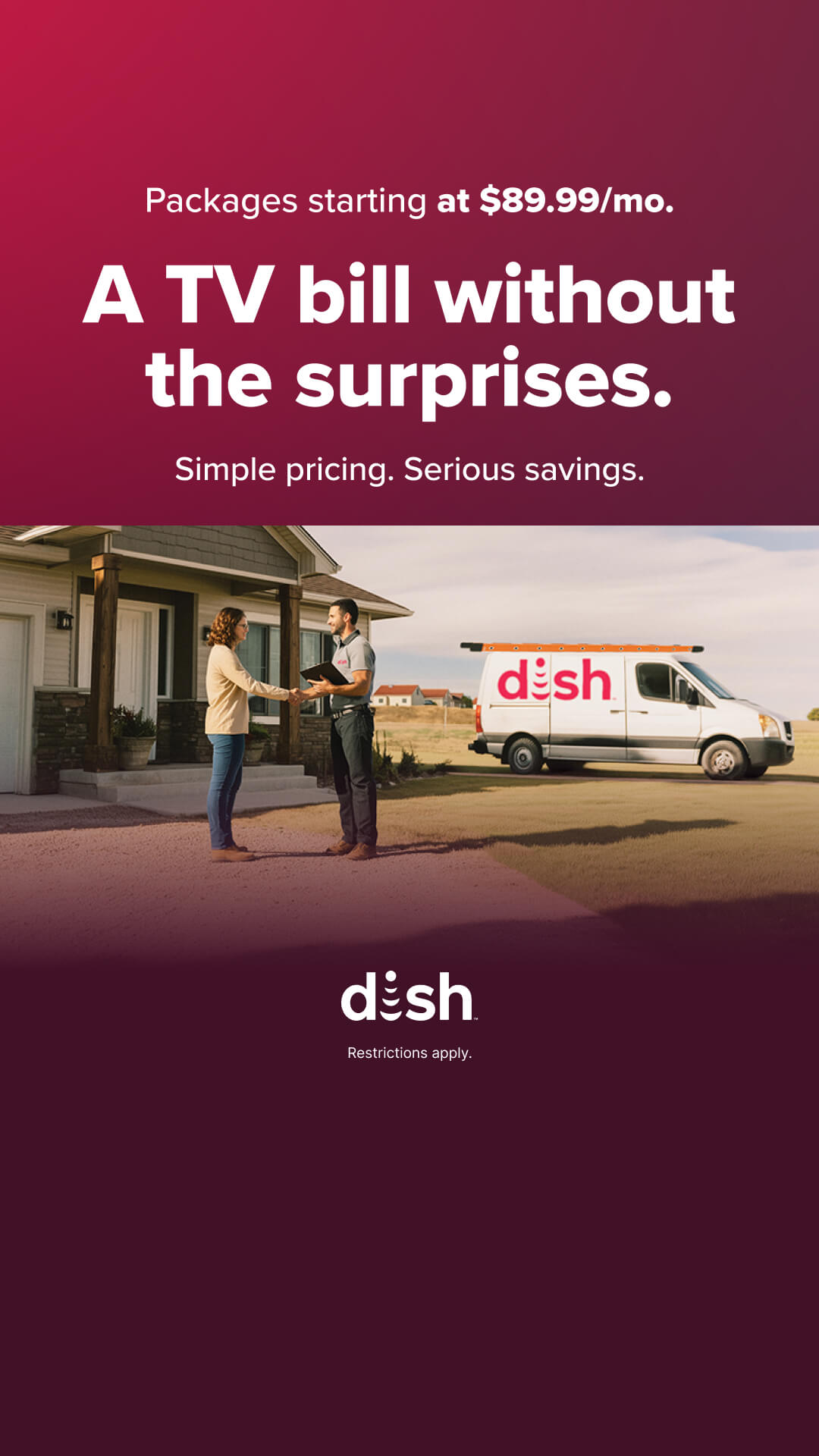 DISH Facebook ad from Apr 8, 2026