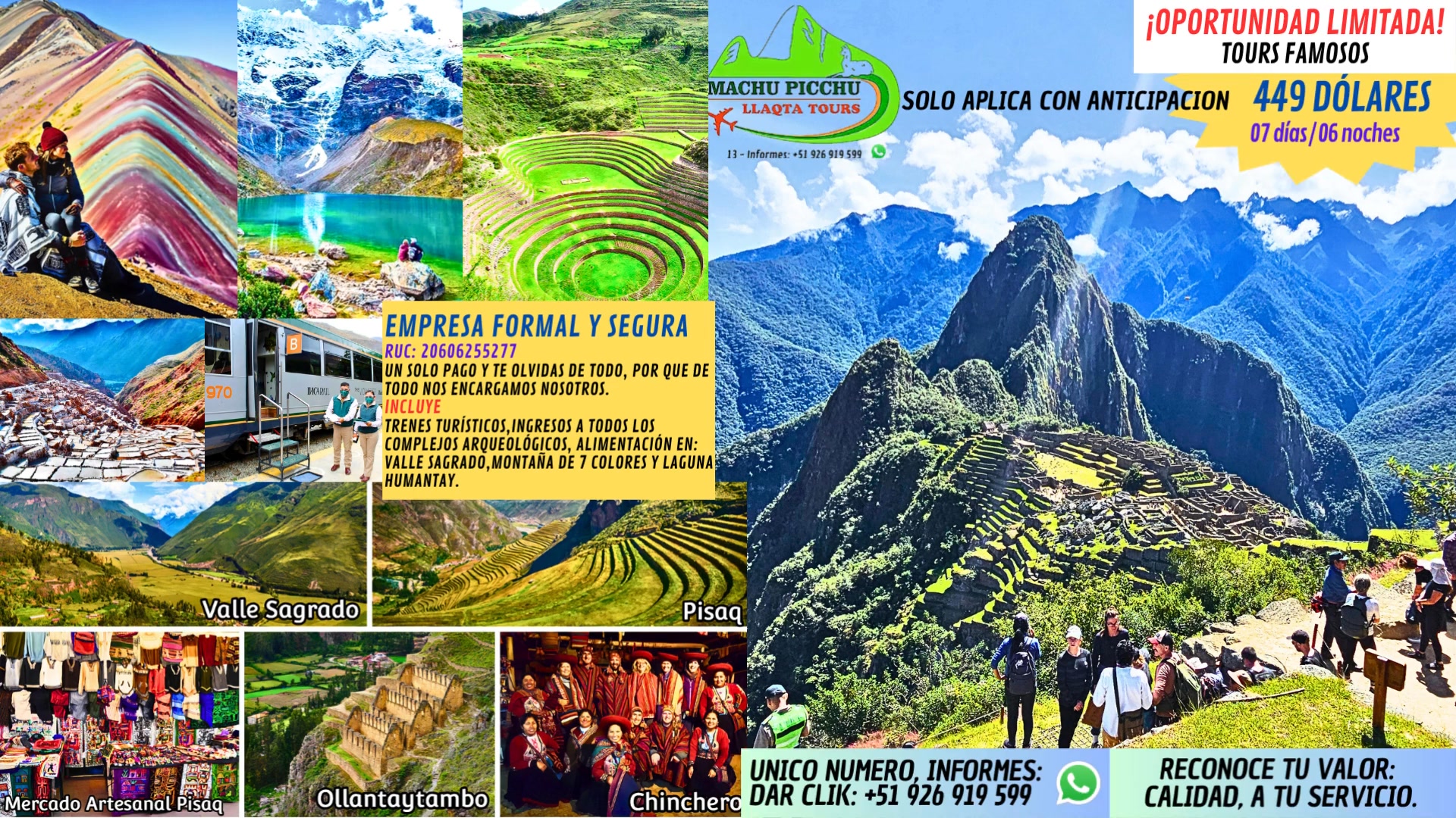 Machupicchu llaqta tours Facebook ad: CLICK EN WHATSS.P