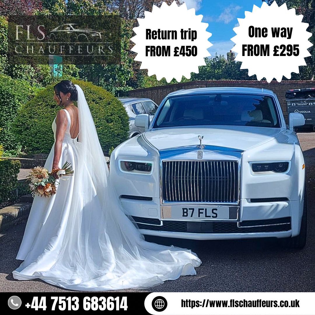 Flschauffeurs Facebook ad: Wedding Chauffeur Service, Book Your Date Now