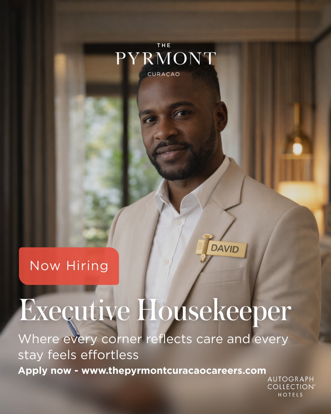 The Pyrmont Curaçao Jobs Facebook ad: The Executive Housekeeper is a senior leader responsible…