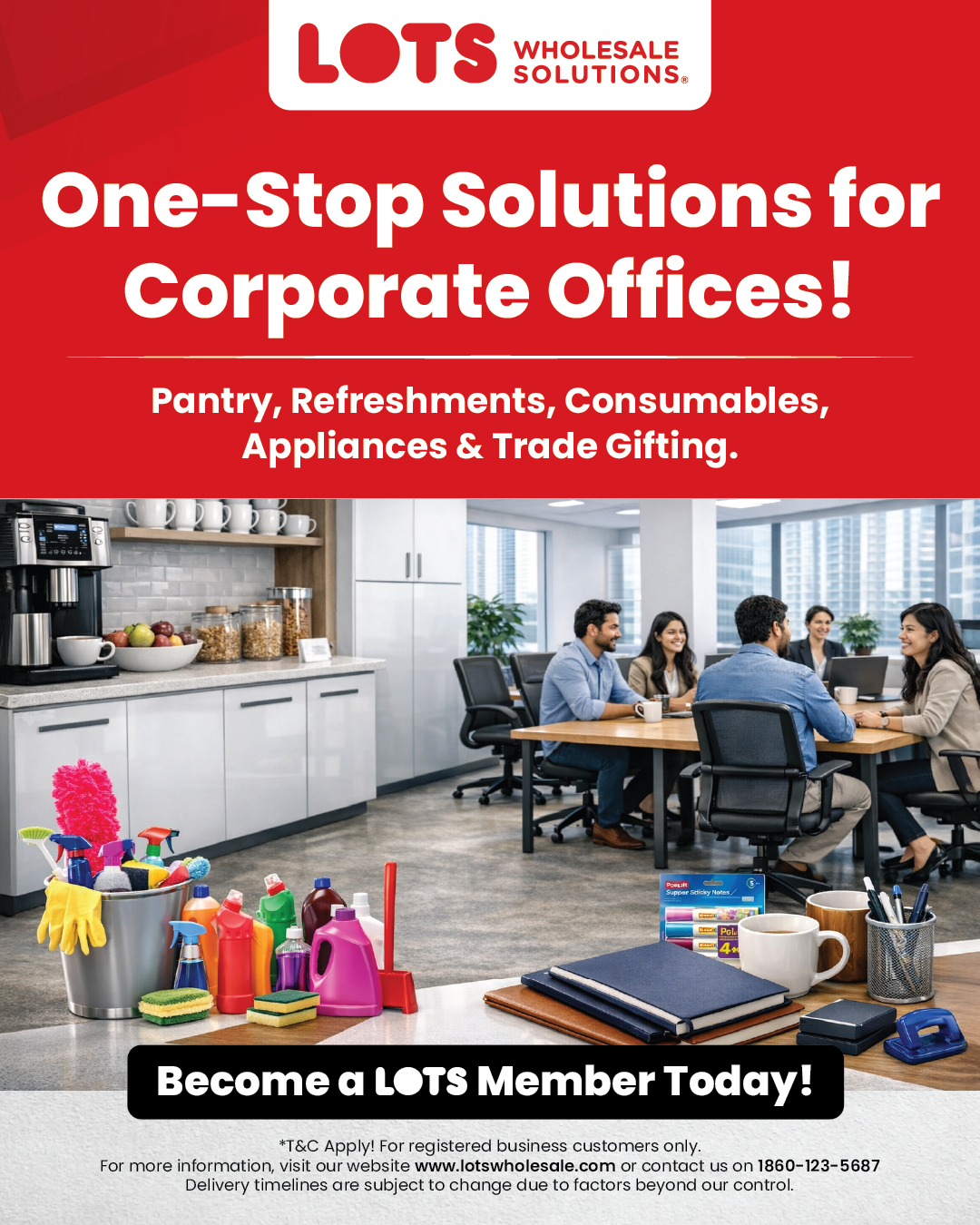 LOTS Wholesale Solutions Facebook ad: One Stop Solution for Corporate Offices!