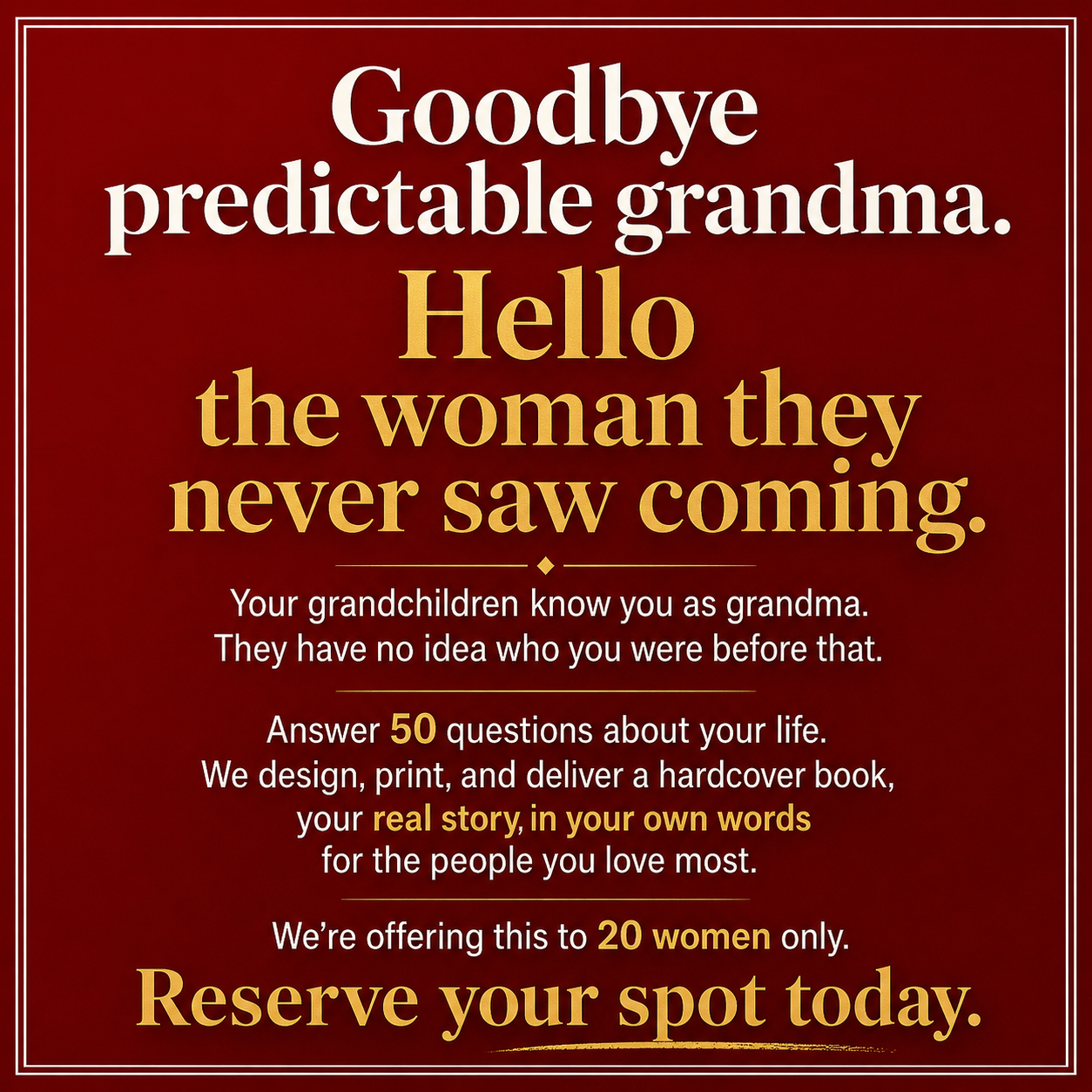 Memowrite Facebook ad