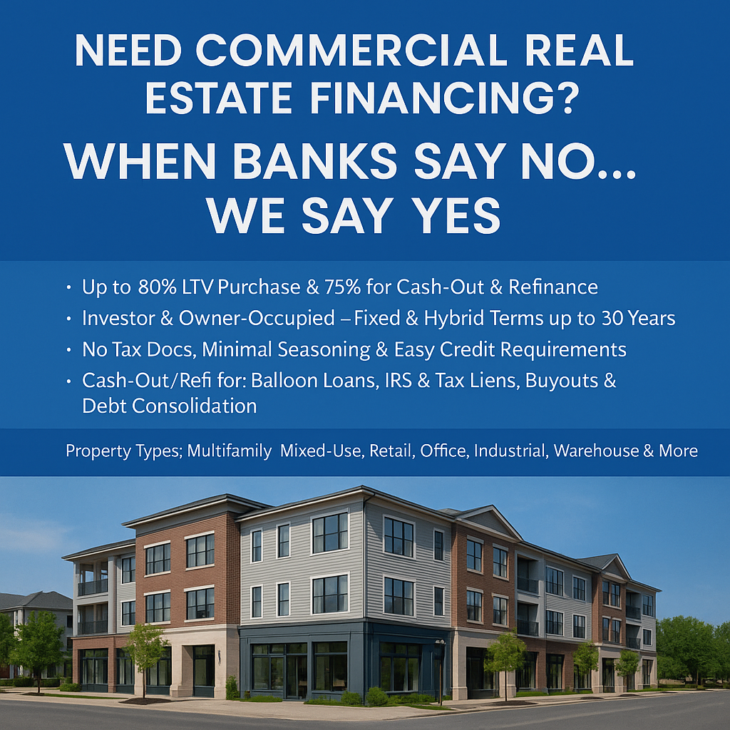 Commercial Mortgage Store Facebook ad: Commercial Real Estate Loans