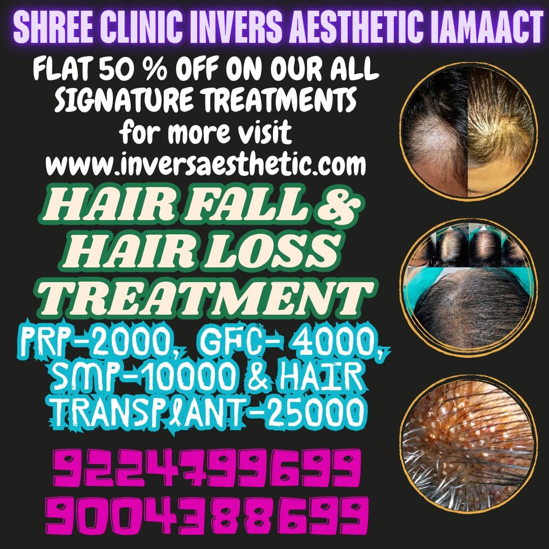 Scalp & Hair Care Facebook ad: Flat 50 % OFF ON Hair PRP &…