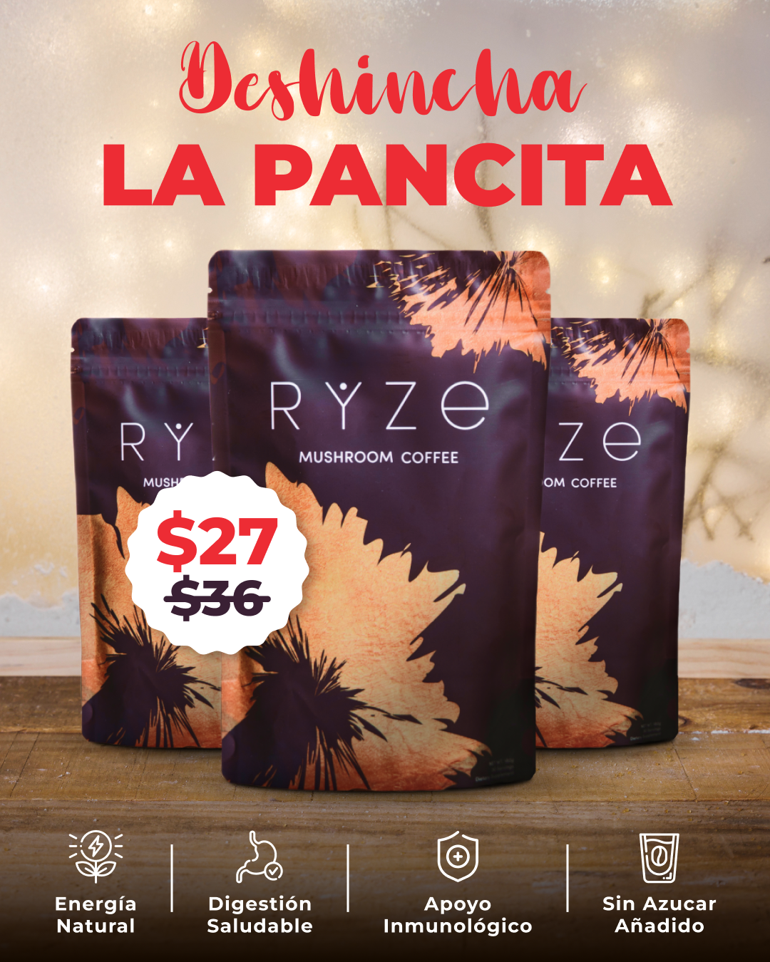 RYZE Superfoods Facebook ad