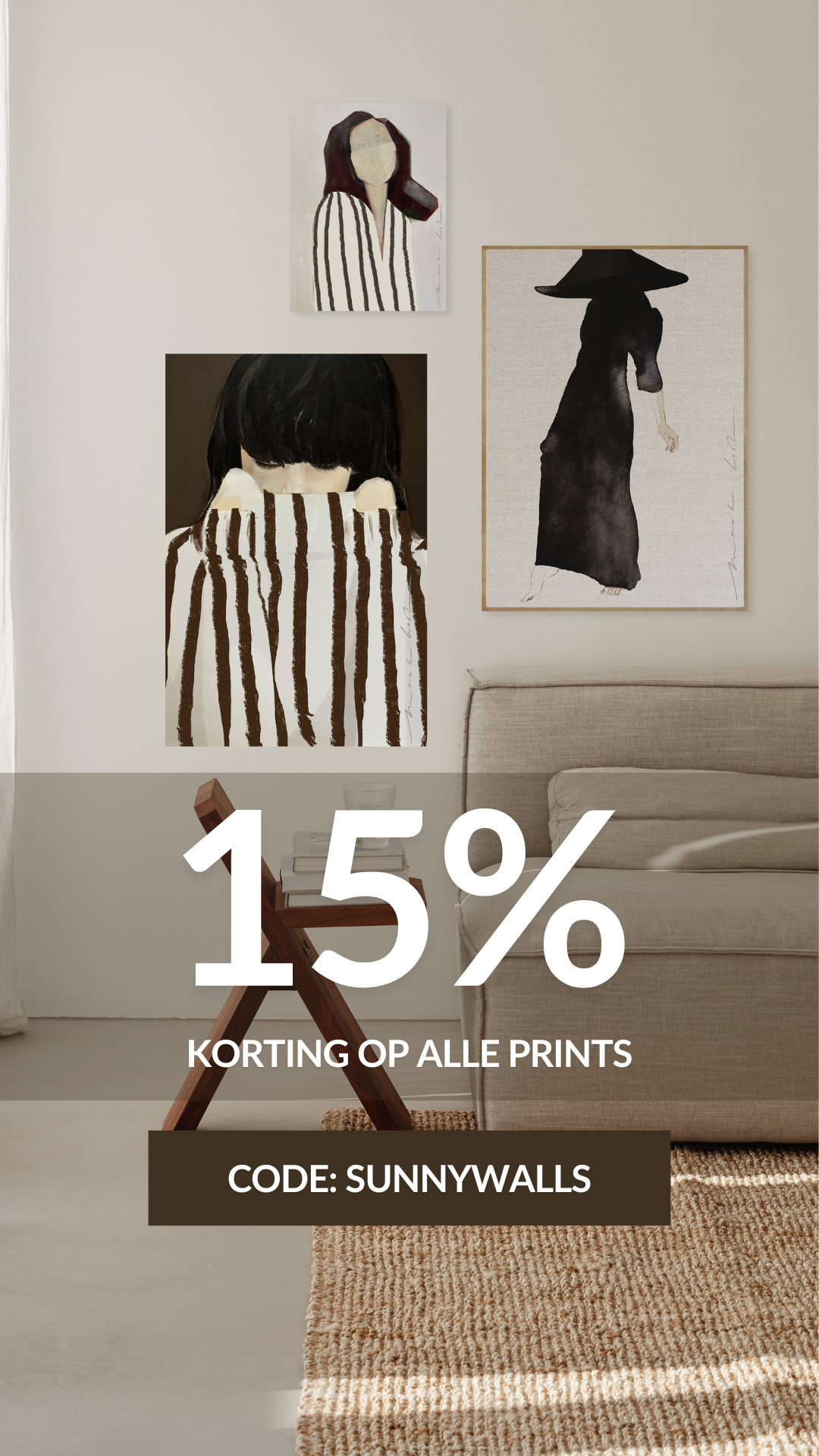 My Deer Art Shop Facebook ad: 15% korting op alle prints