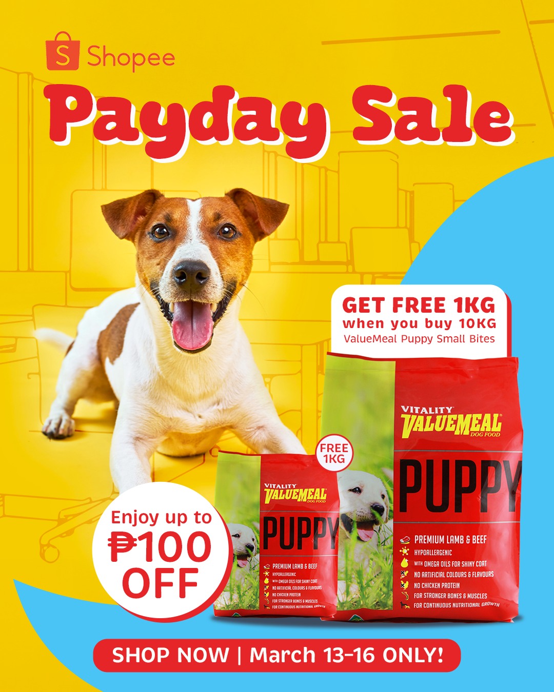 ValueMeal Dog Food Ph Facebook ad: Shopee Payday Sale is here!