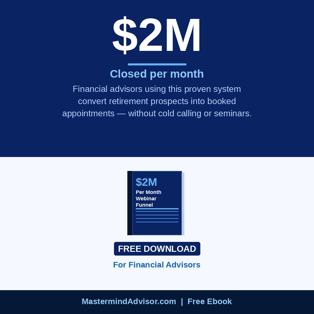 Mastermind Advisor Marketing Facebook ad from Jun 29, 2026