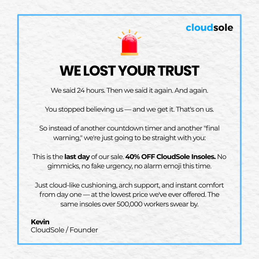 CloudSole Facebook ad